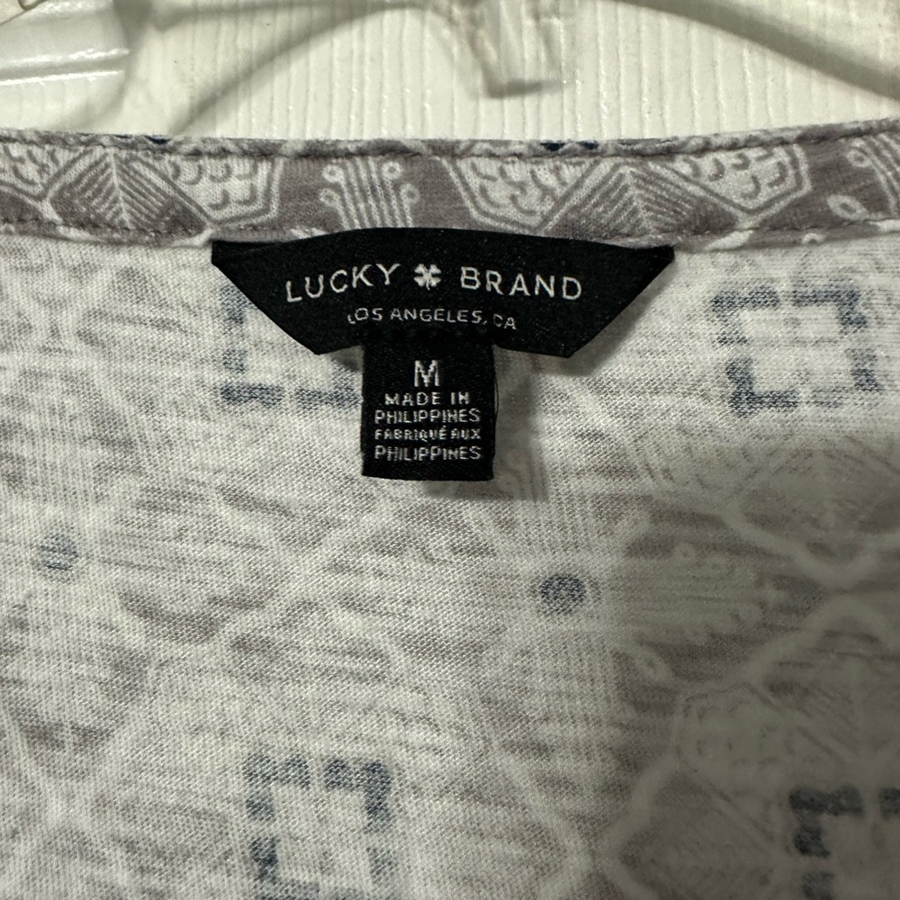 Lucky Brand Sleeveless Patterned Sumner Tank Top - Picture 12 of 13